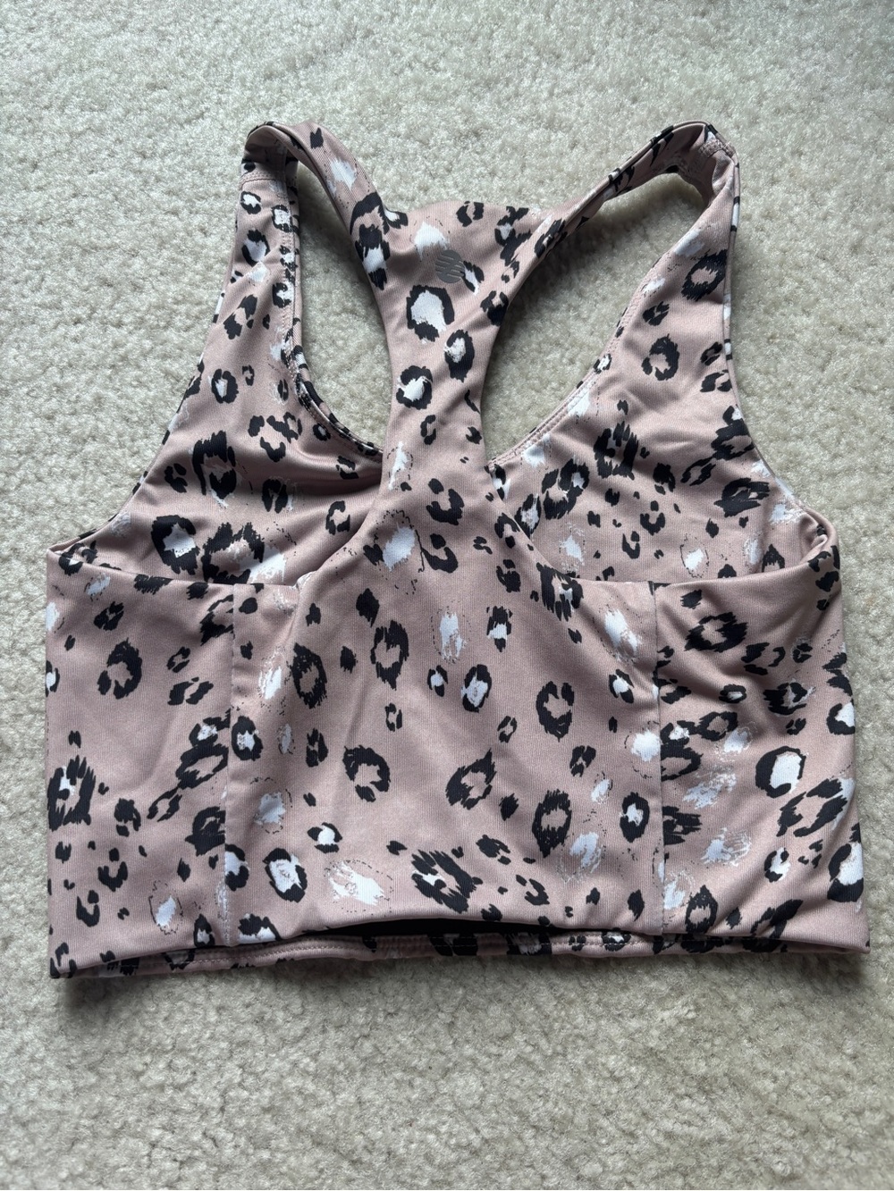 Leopard Print Racerback Sports Bra